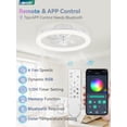 thumbnail image 3 of Ventilador de Techo LEDIARY 20" Luz RGB Regulable 6 Velocidades con Control Remoto, 3 of 9