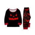 thumbnail image 5 of Family Matching Halloween Pajama Set, 2 Piece Long Sleeve Top & Pants, Pumpkin Bat Print Sleepwear Loungewear for Holiday Family Gathering Home Wear,6 Years, 5 of 5