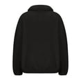 thumbnail image 5 of Hoodies For Women Women's Solid Color Fashion Casual Pocket Zipper Pullover Hatless Sweater Hoodie, 5 of 6