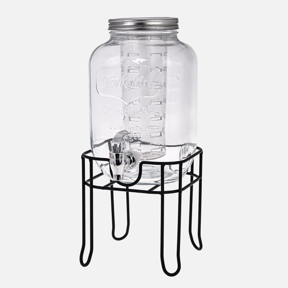 Distributeur D'Eau Réfrigérateur 4,5L - Récipient Verre Avec Robinet Design Moderne