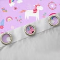thumbnail image 4 of Castle Fairy Rainbow Unicorn Blackout Curtains Set of 2 (52x84 Each),Floral Rainbow Window Curtains,Princess Castle Curtains and Drapes for Girls,Breathable Home Decor, 4 of 6