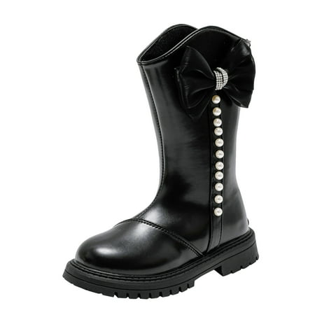 

Cathalem Girls Boots Kid Ankle Boots Children Outdoor Shoes for Boys Girls Zippper Lace Up(Toddler/Little Kids) (Black 11.5-12 Years)