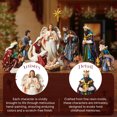 thumbnail image 4 of KUETH Nativity Sets for Christmas Indoor Nativity Scene Set Resin Figurine Christmas Ornament Religious Table Holidays Decor Gifts 13 Pieces 7.9 Inch, 4 of 6