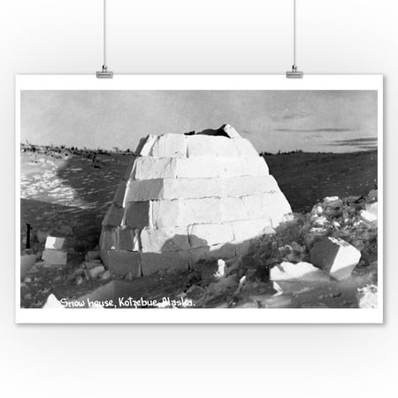 - Kotzebue, Alaska - Snow Igloo Photograph (9x12 Art Print, Wall Decor Travel Poster)