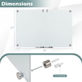 thumbnail image 3 of Costway 36 x 24 Inches Glass Whiteboard with Eraser, Removable Tray, 2 Markers, 4 Magnets, 3 of 10