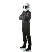 RaceQuip 110004RQP 110 Series 1-Pc Driving Suit SFI 3.2A/1 Black Medium-Tall