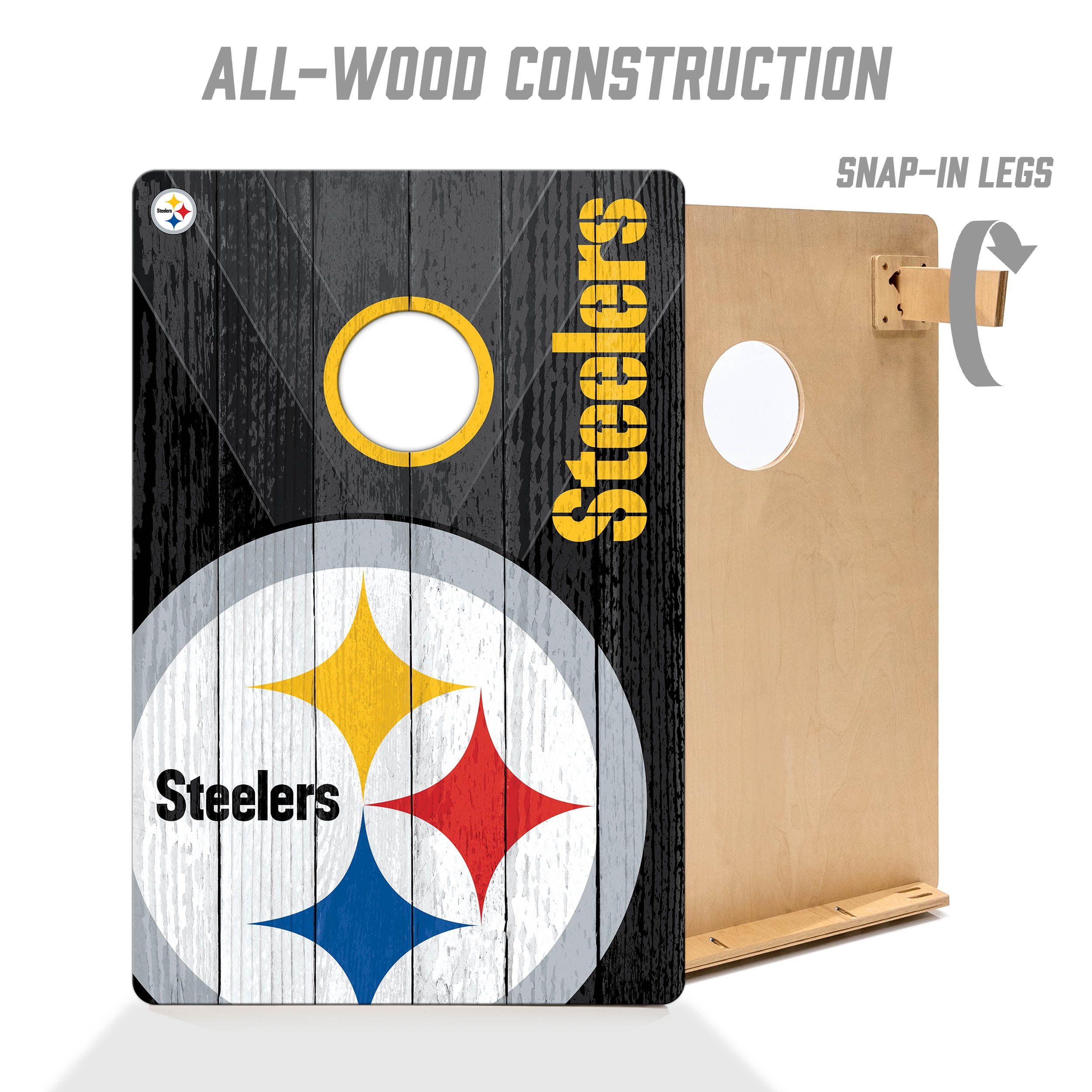 YouTheFan NFL Pittsburgh Steelers 2' x 3' Cornhole Game No Bags