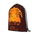 thumbnail image 2 of XMXT Drawstring Backpack, Halloween Wacky Pumpkin Pattern Waterproof Gym Bag for Women, m, 2 of 8