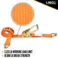 thumbnail image 2 of 2" x 12' Orange Ratchet Strap w/ Double J Hook, 2 of 7