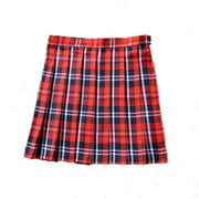Sky Hosiery 25074-REDPLDS-M Plaid Color Pleated Skirt, Redplds -Small & Medium