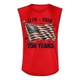 thumbnail image 4 of Youpwaven Men's USA 250th Anniversary Tank Top, Waving American Flag & Stars Graphic Muscle Shirt, Independence Day 1776-2026 Patriotic Sleeveless Tee S-3XL, 4 of 4