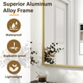 thumbnail image 5 of Easy4Home 38"x26" Rectangular Bathroom Mirror Decorative Wall Mounted Vanity Mirror, Gold, 5 of 7