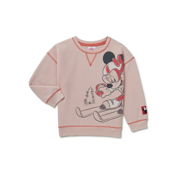 Minnie Mouse Baby and Toddler Girl Crewneck Sweatshirt, Sizes 12 Months-5T