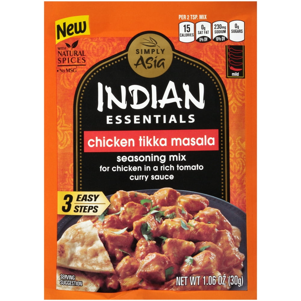Simply Asia Indian Essentials Chicken Tikka Masala Seasoning Mix, 1.06