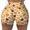 Coffee Bun Hot Dog, variant on Off-Road Vehicle Print Workout Shorts for Women Soft Smooth Gym Yoga Scrunch Active Tennis Workout Running Shorts