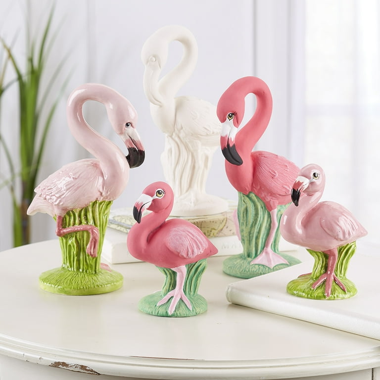 Décor Flamingo 8.25H x 4.75W Paint Your Own Pottery Ceramic Bisque