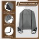 thumbnail image 3 of Mochila con cordón, 2 piezas de mochila de poliéster para gimnasio, bolsas para deportes (gris oscuro/azul, 34 cm x 43 cm), 3 of 7