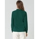 thumbnail image 5 of INSPIRE CHIC Blusa Elegante De Oficina De Trabajo Para Mujer, Camisa Plisada Con Cuello De Lazo Y Manga Larga Verde oscuro S, 5 of 6