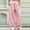 Pink, variant on Sevevn Women's Fall Two-Tone Contrast Waist Wide-Leg Sweatpants Elastic Drawstring Comfortable Lounge Pants with Side Pockets