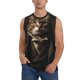 thumbnail image 1 of Fotbe Victorian Gentle Cat Men's Camiseta sin Mangas Estampada para Hombres, Playera Casual para Gimnasio, Entrenamiento, Playa-3X-Large, 1 of 7