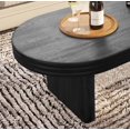 thumbnail image 3 of GZXS 47.24" Oval Coffee Table, Mid-Century Modern MDF Center Cocktail Table for Living Space or Home Decor, Easy Assembly, Black, 3 of 9
