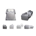 thumbnail image 3 of Casabianca Home RESERVE Queen size sofa bed in gray linen fabric and black feet., 3 of 5