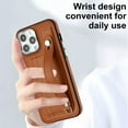 thumbnail image 3 of Nalacover Wallet Case for iPhone 13 Pro Max, Business PU Leather Unique Design Wristband Kickstand Credit Card Holder Slots Shockproof Scratch Resistant Phone Case for iPhone 13 Pro Max,Brown, 3 of 6