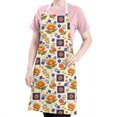 thumbnail image 5 of Pioneer Flower Floral Print Pattern Apron for Women and Men, Cotton Linen Waterproof with Pockets, Adjustable, 33x27 Inch for Kitchen, Gardening, BBQ, Salon, 5 of 6