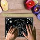 thumbnail image 3 of Tablero de espíritus de madera, tablero de péndulo, tableros parlantes de madera con planchette, kit de adivinación de radiestesia negro, búsqueda de espíritus, mensaje metafísico, 3 of 9