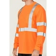 thumbnail image 3 of Hawx Work Gear Men's Hi-Vis Reflective Long Sleeve Work T-Shirt - HHVSU24104-OR XX-, 3 of 4