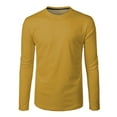 thumbnail image 4 of Men Blouses Plain Shirts Men Pack Long Sleeve Thermal Undershirts Long Sleeve Lady Tunic Top Turtle Neck Dressy Fitted Tops Fall Trendy Tops Workout T Shirts Bulk Plain Yellow 3XL, 4 of 5