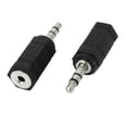thumbnail image 2 of 6 Pcs Audio 3.5mm Stereo Male to 2.5mm Female M/F Headphone Connector Adapter Converter, 2 of 2