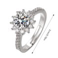 thumbnail image 3 of Ring Sunflower One Live Ring Open Open Adjustable Ring Fashionable And Versatile High End Open Ring Encrusted Sparkling Adjustable Open Fashion Ring, 3 of 6
