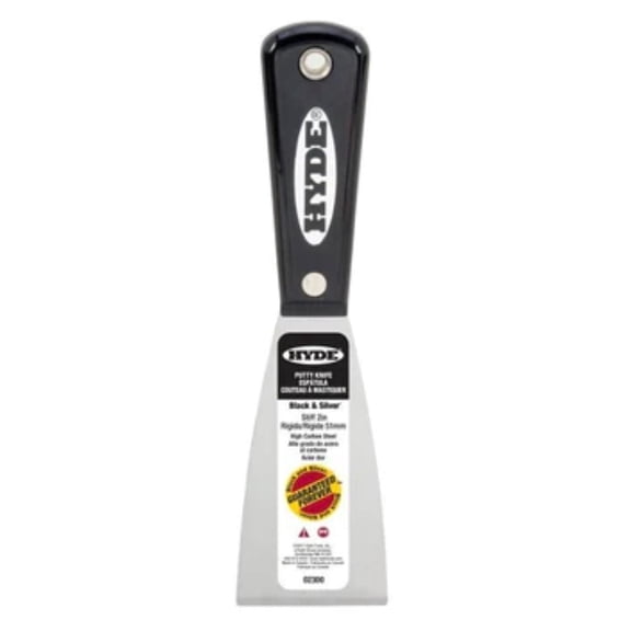 Hyde Tools: Stiff Black & Silver Putty Knife - 2"