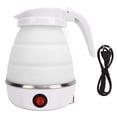 thumbnail image 1 of Hervidor portátil plegable de ebullición rápida, hervidor de agua eléctrico plegable seguro para viaje, para el hogar, Camping, 600ml, enchufe blanco de la UE 220V, 1 of 10