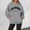 Dark Gray, variant on Women's Casual Hoodies California Letter Graphic Hooded Long Sleeve Pullover Streetwear Loungewear Sweatshirt Top 2XL