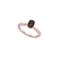 thumbnail image 1 of FB Jewels 10kt Rose Gold Womens Round Red Color Enhanced Diamond Oval Cluster Ring 1/10 Cttw Size 8.5, 1 of 1