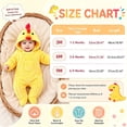 thumbnail image 4 of ZHANGDER Nebworn Baby Chick Costume Infant Girl Boy Outfit Fall Winter Warm Flannel Plush Hood Romper, 4 of 8