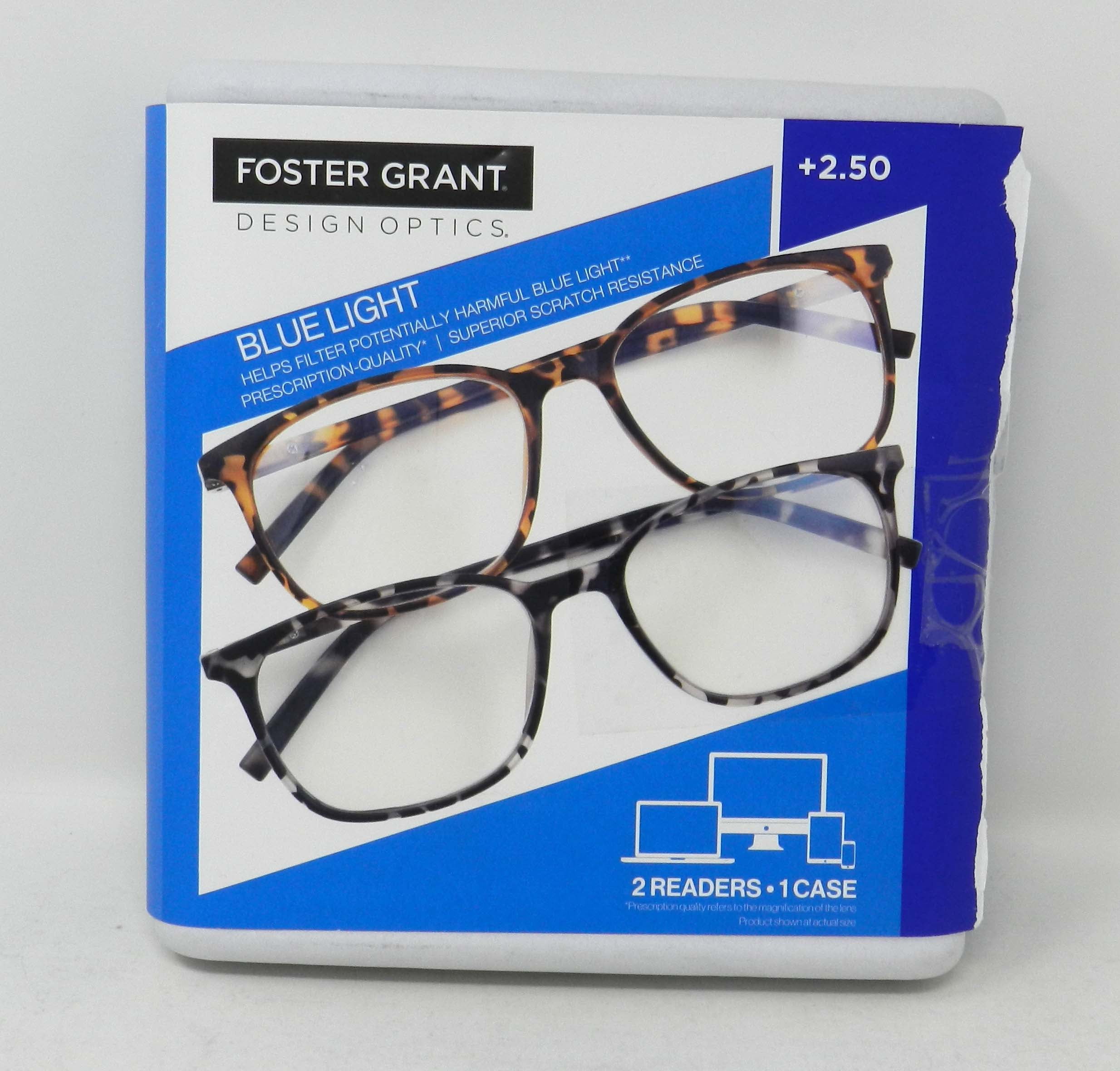 Design Optics By Foster Grant Eric Blue Light +2.50 Reading Glasses 2