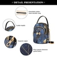 thumbnail image 4 of FORMRS Crossbody Bag for Women Quilted Travel Shoulder Cell Phone Purse with Chain Strap Handbag, Blue Geometric Pattern, 4 of 7