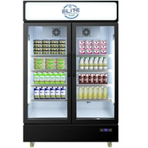 NSF 48 in. Glass Door Refrigerator Cooler 26 Cu. Ft. 2-Door Upright Showcase, Merchandiser ETL