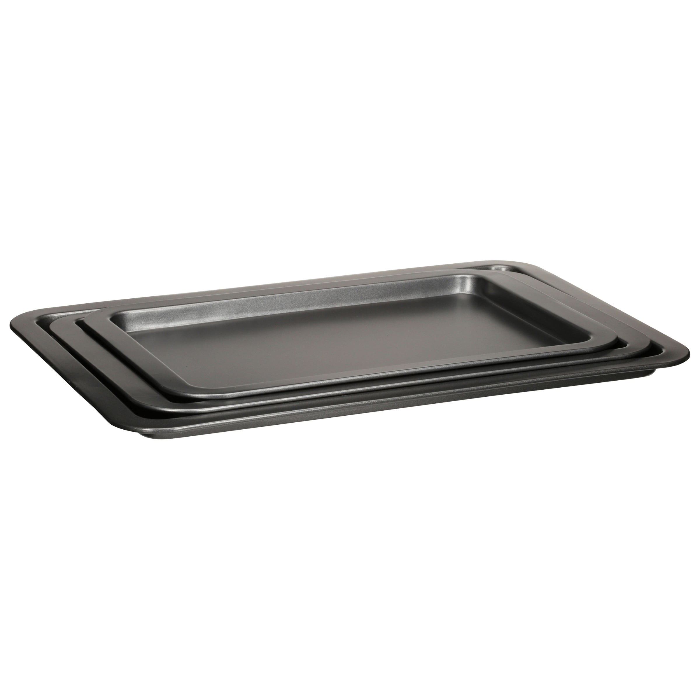 Baking Pan Set – 3 Piece Cookie Sheet, Deluxe Black Non-Stick Carbon Steel,  Silicone Handles, 3 Count - Fry's Food Stores