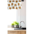 thumbnail image 3 of Ambesonne Floral Window Valance, Tagetes Flower on a Plain Background, Curtain Valance for Kitchen Bedroom Decor with Rod Pocket, 54" X 12", White Orange Fern Green, 3 of 3