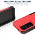 thumbnail image 2 of for Samsung Galaxy S23 Case,Heavy Duty Drop Protection Edge Raised Rugged Shockproof/Drop Proof/Dust Proof Military Protective Tough Durable Cell Phone Cover for Men Women,Red, 2 of 5