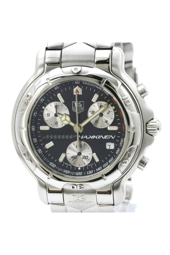 Pre-Owned TAG HEUER 6000 Chronograph Mika Hakkinen Limited Watch CH1114 Polished