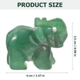 thumbnail image 2 of HONMEET 2Pcs Mini Elephant Table Decor Quartz Elephant Sculpture For Office Decor, 2 of 7