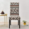 thumbnail image 3 of Dining Room Chair Covers Set of 6, Stretch Parsons Chair Slipcovers Removable Washable Spandex Printed Chair Seat Protector Cover for Hotel, Office, Ceremony, Banquet, Wedding Party (Boho), 3 of 6