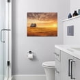 thumbnail image 3 of Farmhouse Barn Wall Art Rustic Barn Sunset Pictures Wall Decor Large Country Old Barn Sunrise Painting Canvas Prints Modern Artwork Framed Decoration for Home Bathroom Bedroom Living Room 16"x12", 3 of 6