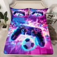 thumbnail image 2 of Castle Fairy Cyberpunk Gamepads Bed Sheets for Kids Children,Futuristic Cubes King Sheets, 2 of 7