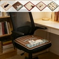 thumbnail image 4 of Ultra Soft Plush Seat Cushion with Non Slip Bottom, 14x14 Inch Thick Floor Pillow for Hard Chairs, Breathable Flock Cover Comfort Pad for Living Room Dining Bedroom Outdoor Use, 4 of 7